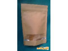 精品牛皮紙袋 小號干果電子家紡針織專用，內(nèi)置拉鏈站立設計